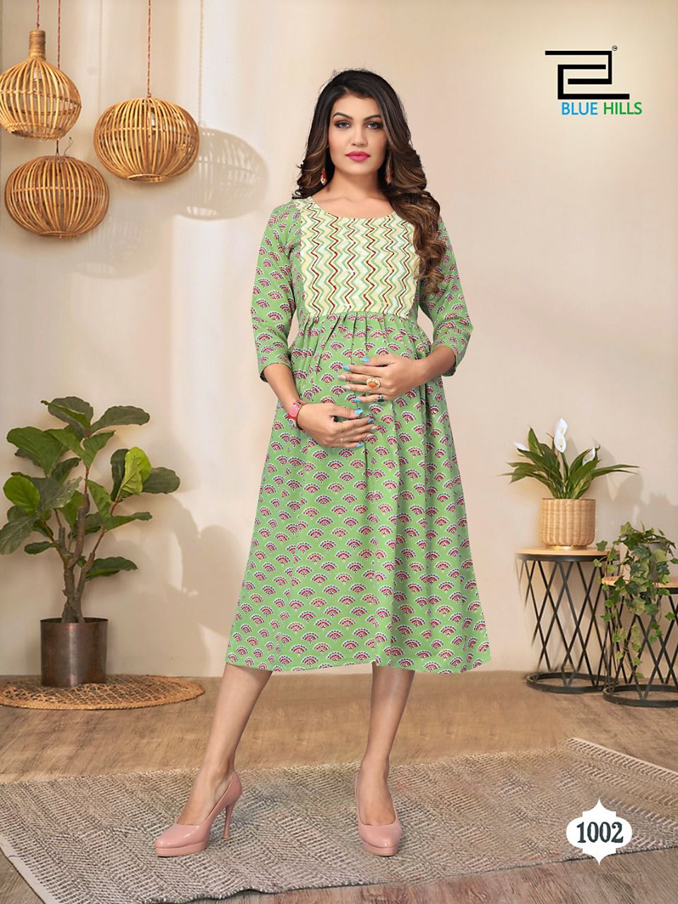 Blue Hills Happiness Feeding Wear Wholesale Designer Kurtis Catalog